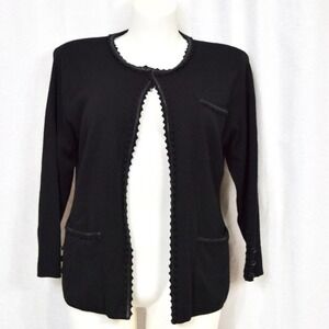 DONCASTER black long sleeve cardigan